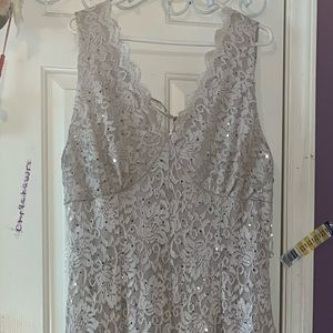 Tan sequins and lace dress, size XL, worn once